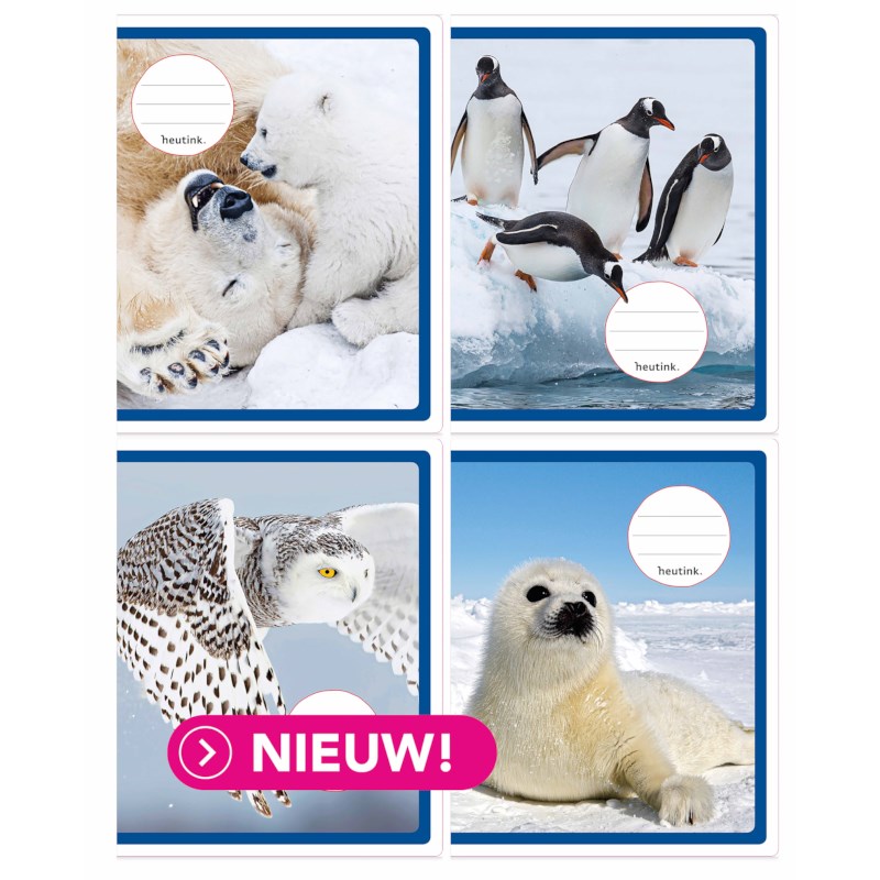 Schriften | Heutink | Sneeuwdieren | Gelijnd 7,5-5-7,5 mm | 25 stuks 