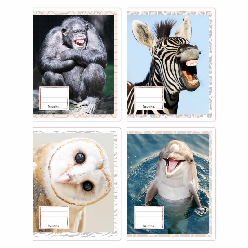 Schriften | Heutink | Gekke dieren | Liniatuur ruit 5 mm | 25 stuks