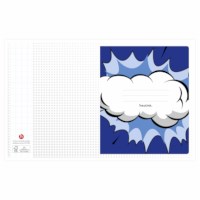 Schriften | Heutink | Cartoon rood/blauw serie 3 | Liniatuur ruit 10 mm | 25 stuks 