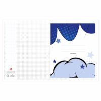 Schriften | Heutink | Cartoon rood/blauw serie 3 | Liniatuur ruit 10 mm | 25 stuks 