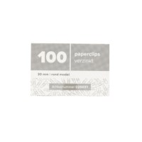 Paperclips | Verzinkt | 30 mm | Doos à 100 stuks