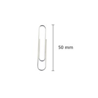 Paperclips | Verzinkt | 50 mm | Doosje à 100 stuks