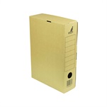 DONAU 7662301FSC-06 Storage Box, Recycle Cardboard File Box, Stable Pack of 20, A4/120mm/B Back Width, Colour: Green, FSC® Certified
