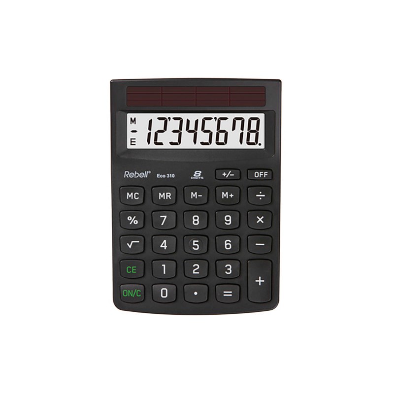 Rekenmachine | Rebell ECO310-BX | Zwart