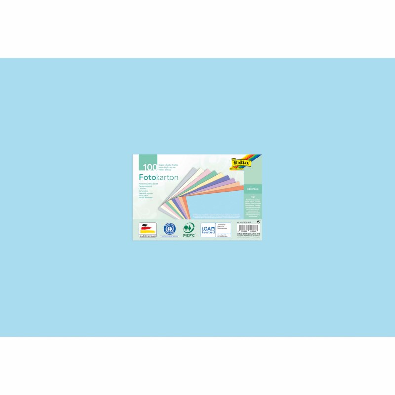 Gekleurd karton | Folia | Pastel | 50 x 70 cm | 100 vel | 300 grams