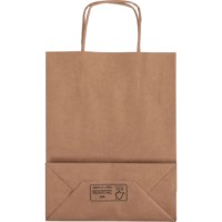 Draagtas | Bruin | Kraftpapier | 32/12 x 41 cm | Gedraaid papieren koord | Per 100