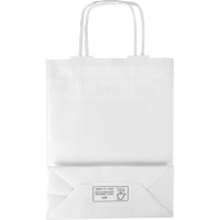 Papieren tas | Wit | 26/12 x 34 cm | 100 stuks