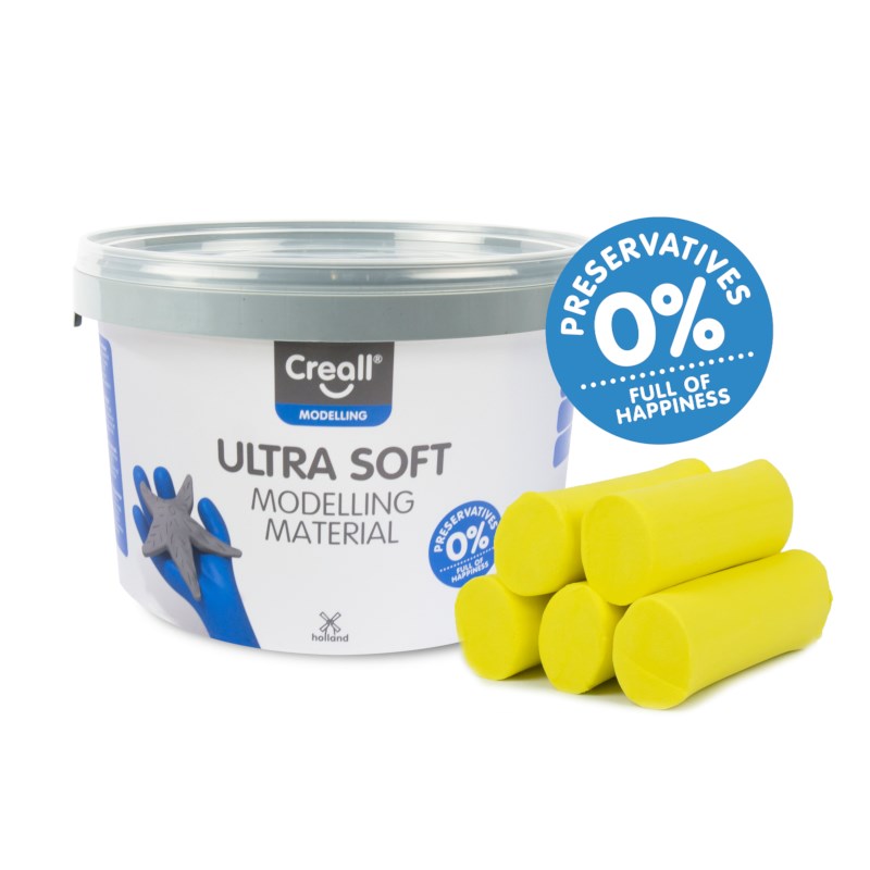 Zachtblijvende klei | Creall ultra soft | Geel | 1100 gram 