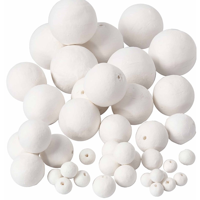 Wattenballen | katoen | Ø 12/15/20/30/40 en 50 mm | set à 42 stuks 