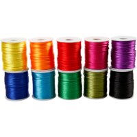 Satijnkoord | Assorti | 10 kleuren x 50 meter
