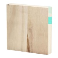 Plankje hout | 9.6 x 9.6 cm | Per stuk