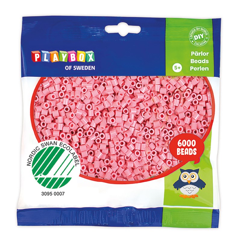 Strijkkralen | Playbox | Pastel roze | 6000 stuks