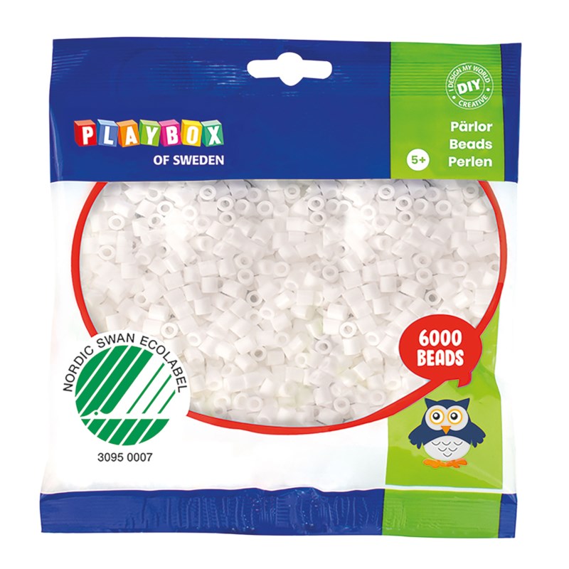Strijkkralen | Playbox | Wit | 6000 stuks
