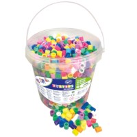 Strijkkralen maxi | Playbox | Pastel en neon | 1400 stuks