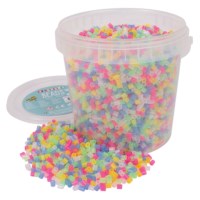 Strijkkralen transparant neon | Playbox | Assorti | 10000 stuks