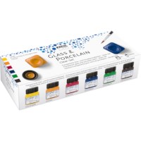 Glasverf porseleinverf | Transparant | Kreul | 6 x 20 ml