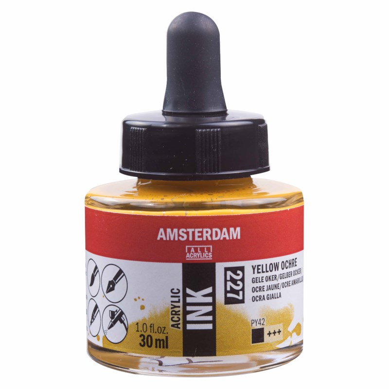 Acrylinkt | Amsterdam | Gele oker 227 | 30 ml