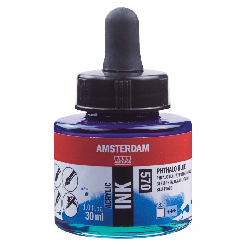 Acrylinkt | Amsterdam | Phtaloblauw 570 | 30 ml 