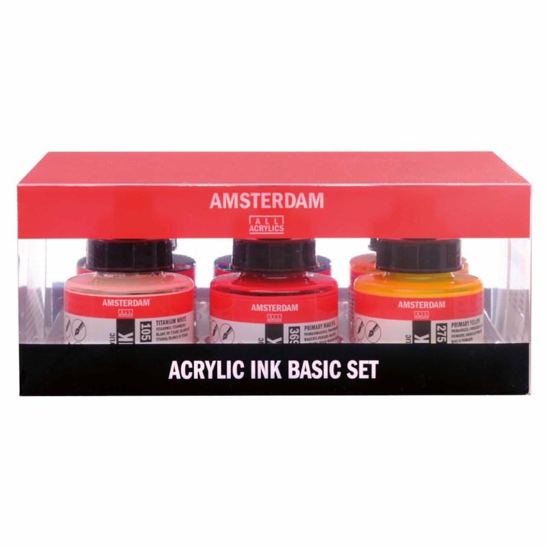 Acrylinkt | Amsterdam | Assorti | 30ml | 6 stuks