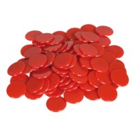 Rekenfiches - rood | Bulkset | 100 stuks