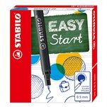 Roller Ergonomique EASYoriginal 0 5 mm Droitier bleu clair et bleu foncé STABILO