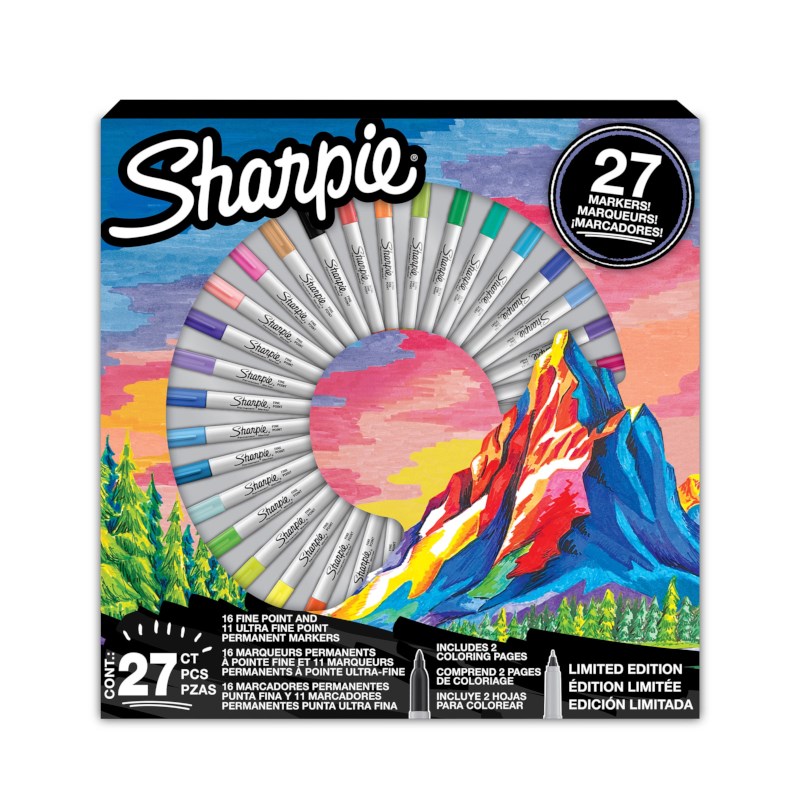Marker permanent | Sharpie |  Cadeauset | 27 kleuren