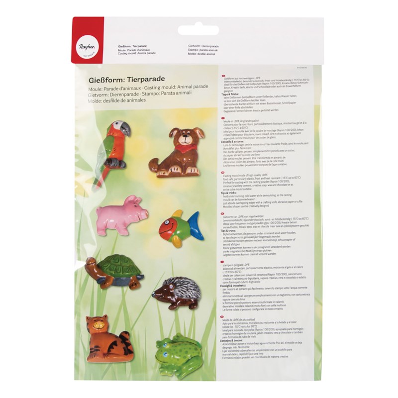 Gietvorm  | Rayher | Dieren | 8-delig		