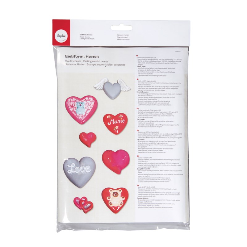 Gietvorm | Rayher  | Harten | 8-delig		