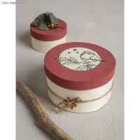 Houtspaandoosje | Rond | 6 x 3,5 cm