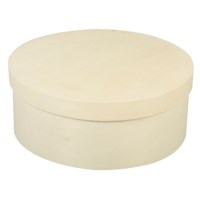 Houtspaan doosje | Rond | 12 x 5 cm