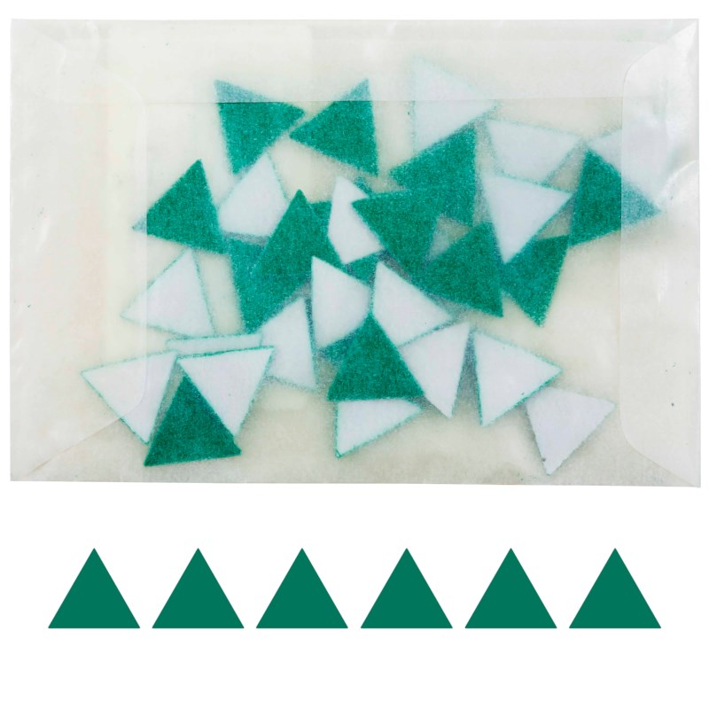 Plakfiguren | Driehoeken | 18 mm gelijkzijdig | Groen