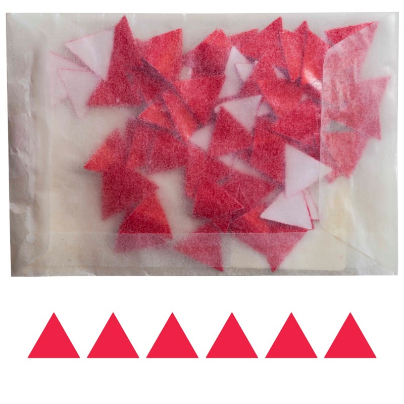 Plakfiguren | Driehoeken | 18 mm gelijkzijdig | Rood