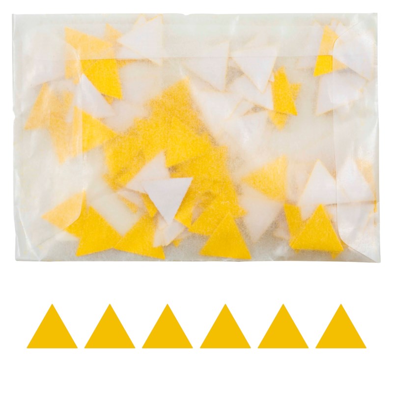 Plakfiguren | Driehoeken | 18 mm gelijkzijdig | Geel