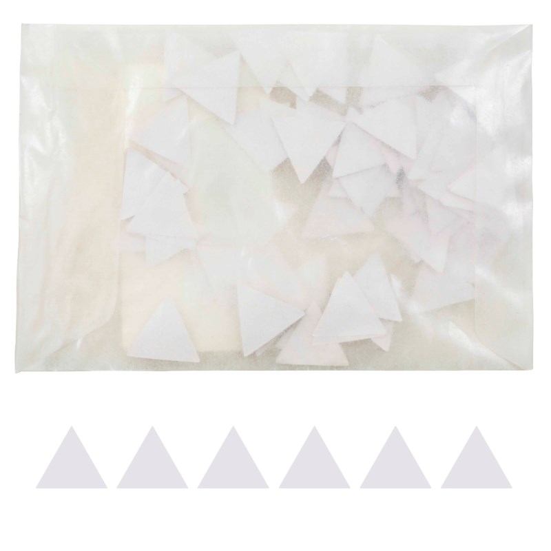 Plakfiguren | Driehoeken | 18 mm gelijkzijdig | Wit