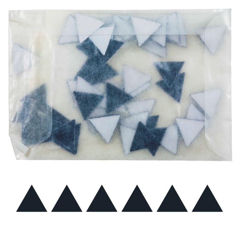 Plakfiguren | Driehoeken | 18 mm gelijkzijdig | Zwart