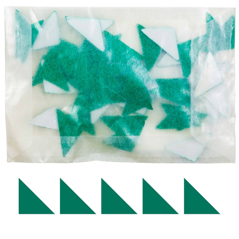 Plakfiguren | Driehoeken | 22 mm gelijkbenig | Groen