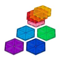 Magnetische bouwblokken zeshoekig | MagGenius | Set à 8 stuks