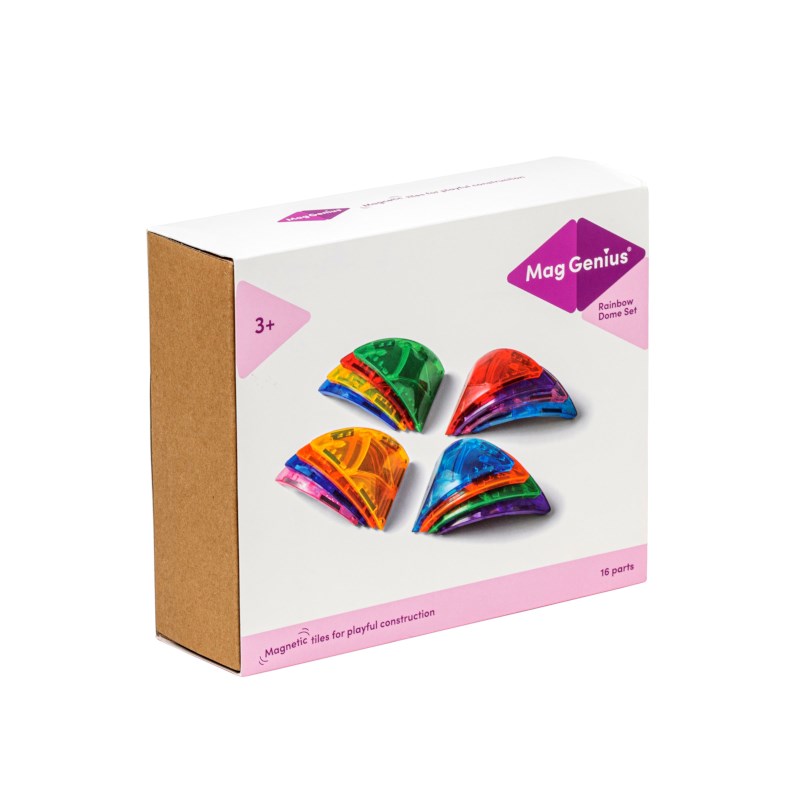 Magnetische koepelblokken | MagGenius | Set à 16 stuks