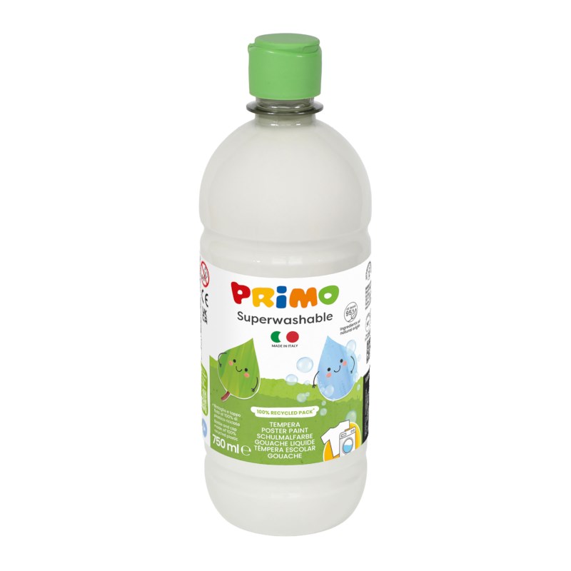 Plakkaatverf | Primo | Superwashable | Wit | 750 ml