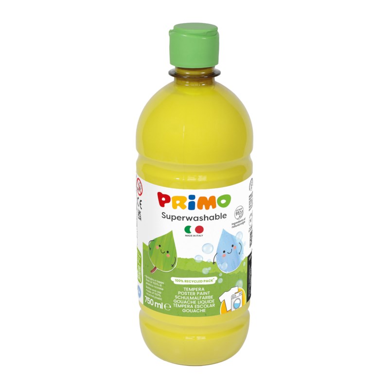 Plakkaatverf | Primo | Superwashable | Geel | 750 ml