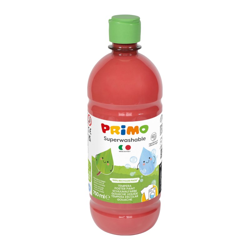 Plakkaatverf | Primo | Superwashable | Vermiljoen | 750 ml
