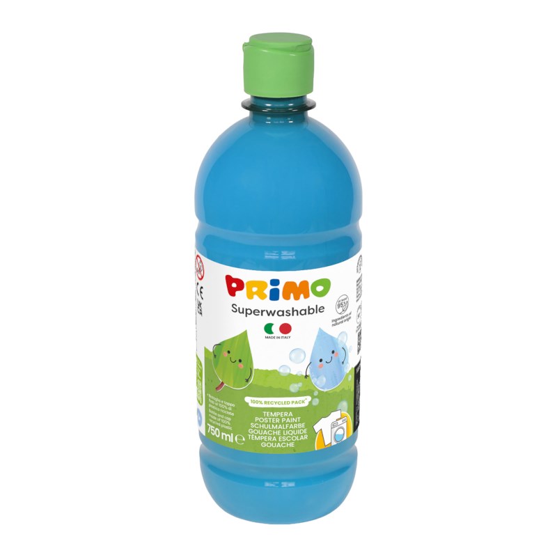 Plakkaatverf | Primo | Superwashable | Cyaan | 750 ml