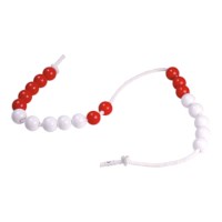 Rekensnoer leerkracht - 20 kralen | Oefenmateriaal | Rood-wit