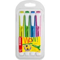 Markeerstift | STABILO | swing cool | Etui 4 kleuren