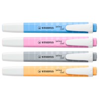 Markeerstift | STABILO | swing cool Pastel | Etui 4 kleuren - set 3