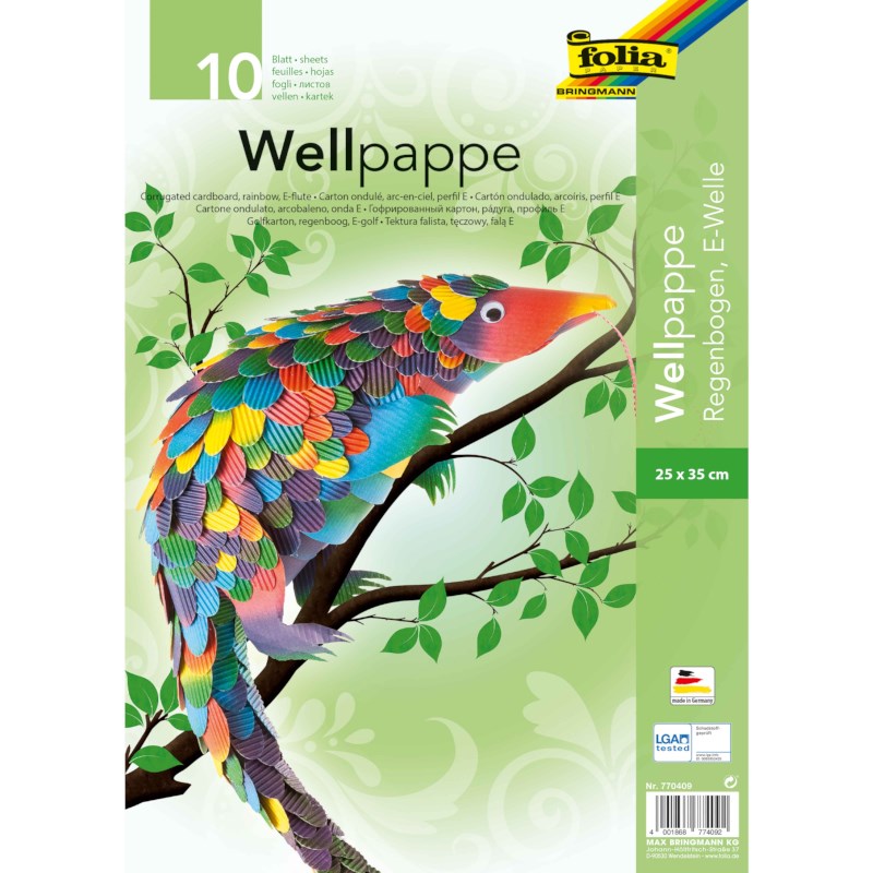 Golfkarton | 23 x 33 cm | Regenboogkleuren | Pak 10 vel