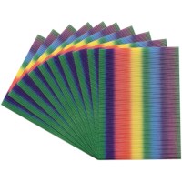 Golfkarton | 23 x 33 cm | Regenboogkleuren | Pak 10 vel