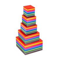 Vouwbladen vierkant | Heutink | Assorti 12 | 8 x 8 cm | 480 vel | 120 grams