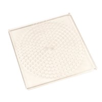 Kralenplank transparant - rond raster | Educo | Aanvulset | 20 x 20 cm | KRALO.