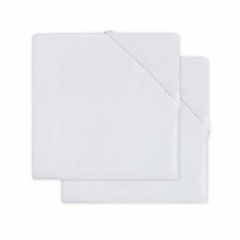 Hoeslaken | Katoen | 70 x 140 cm | Wit | 2-pack